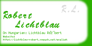 robert lichtblau business card